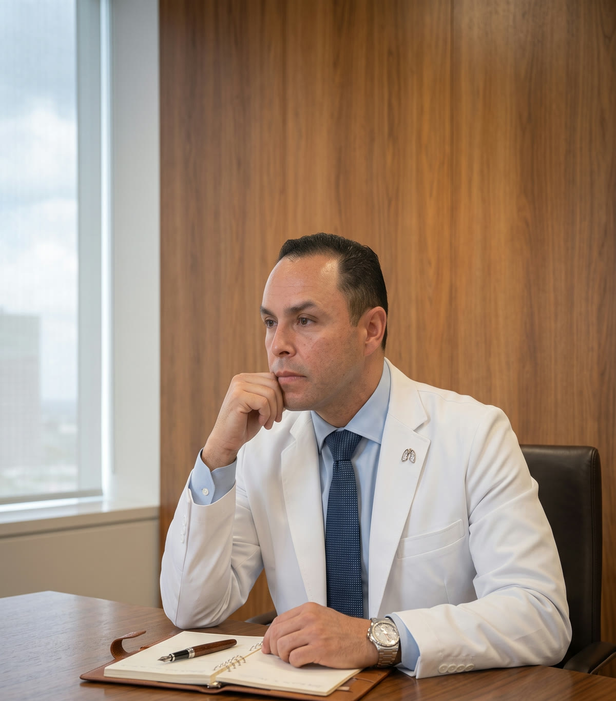 Dr. Guilherme Mendonça durante atendimento